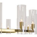 Clarabelle LED Brass Chandelier Ceiling Light, Large